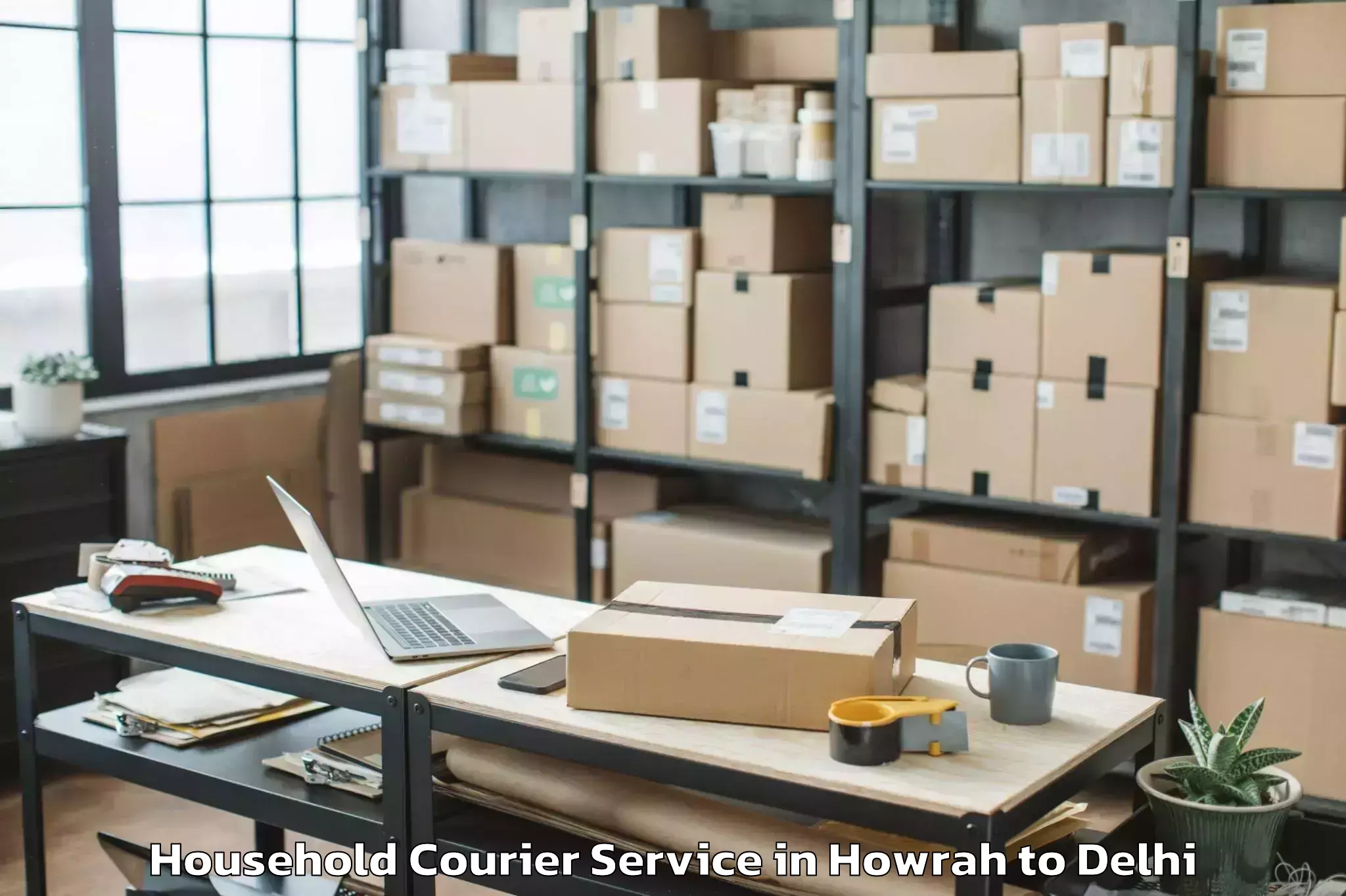 Top Howrah to Ramesh Nagar Household Courier Available